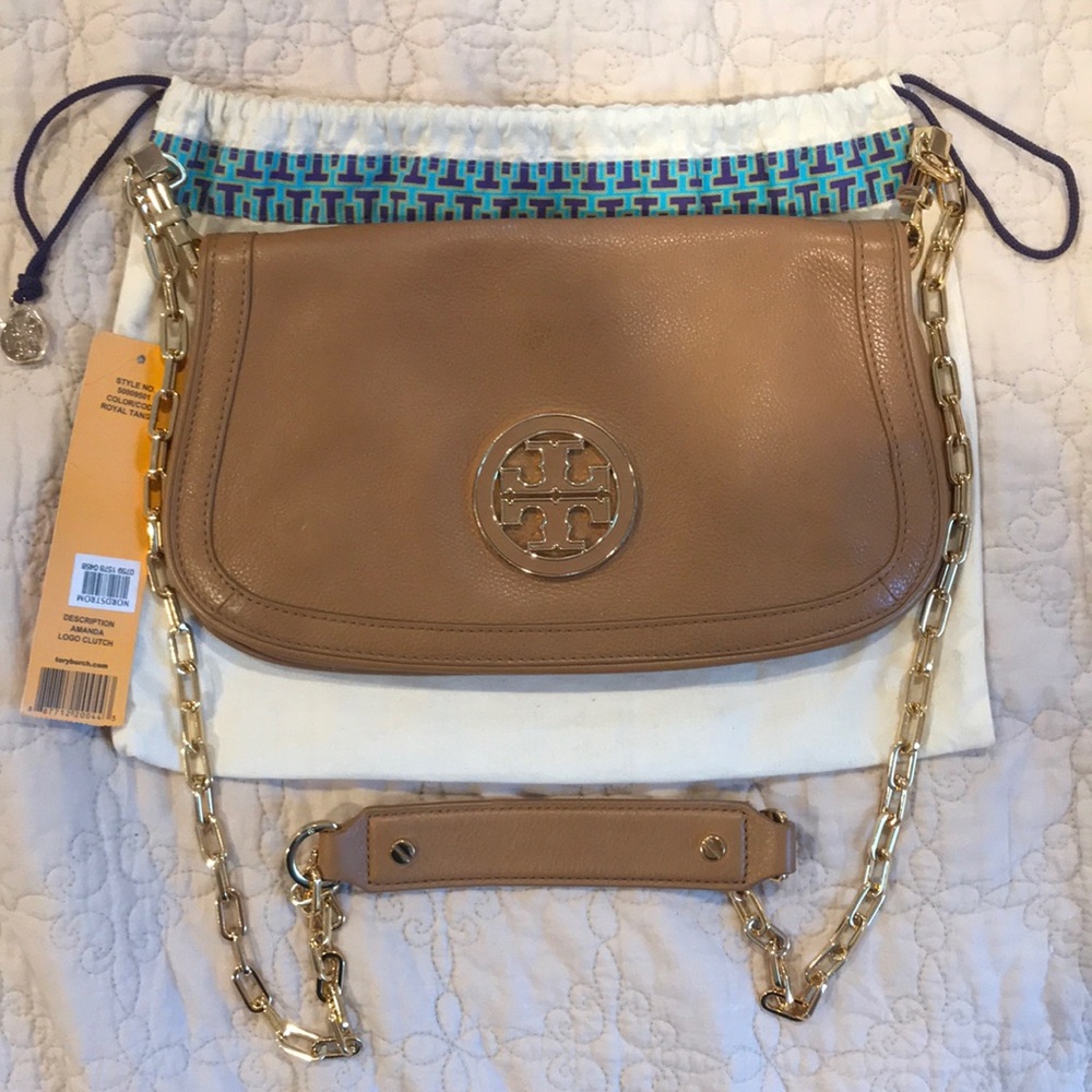 Tory Burch Amanda Logo Clutch